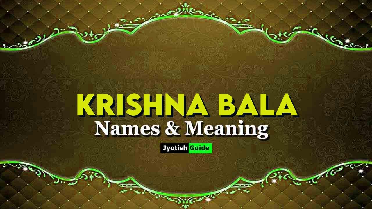 krishna bala name meaning